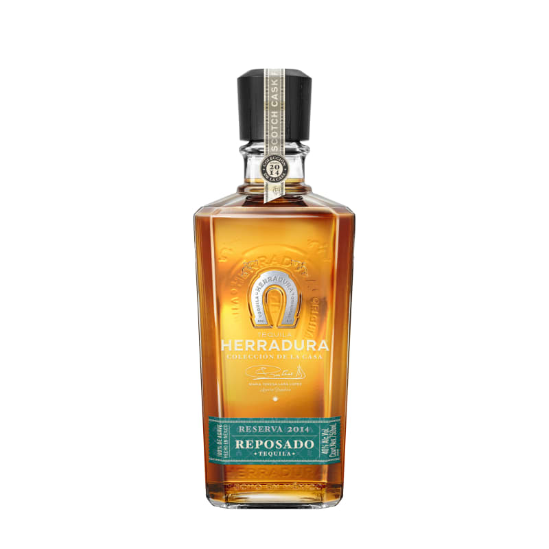 Herradura Colleccion De La Casa Scotch Cask Reposado Tequila Front Bottle Shot
