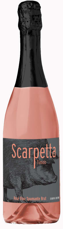 Scarpetta Timido Brut Rose Front Bottle Shot