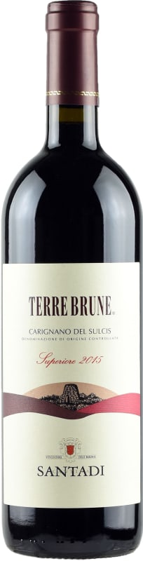Santadi Terre Brune Carignano del Sulcis Superiore 2015 Front Bottle Shot