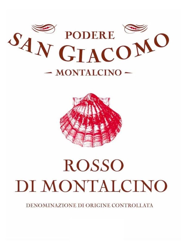 Podere San Giacomo Rosso di Montalcino Sangiovese 2014 Front Label