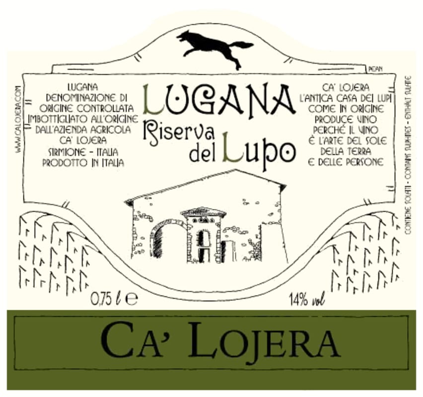 Ca' Lojera Riserva del Lupo Lugana 2017 Front Label