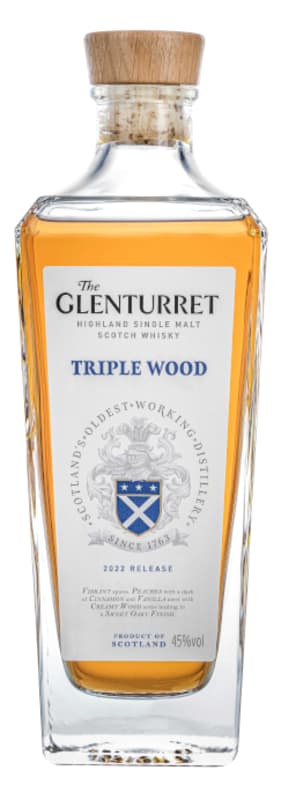Glenturret Triple Wood Single Malt Scotch Whiskey 2022 Release Front Bottle Shot