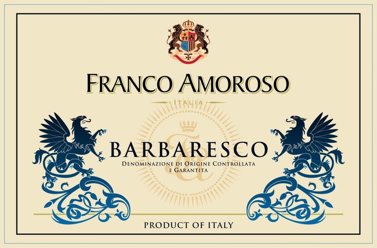 Franco Amoroso Barbaresco 2017 Front Label