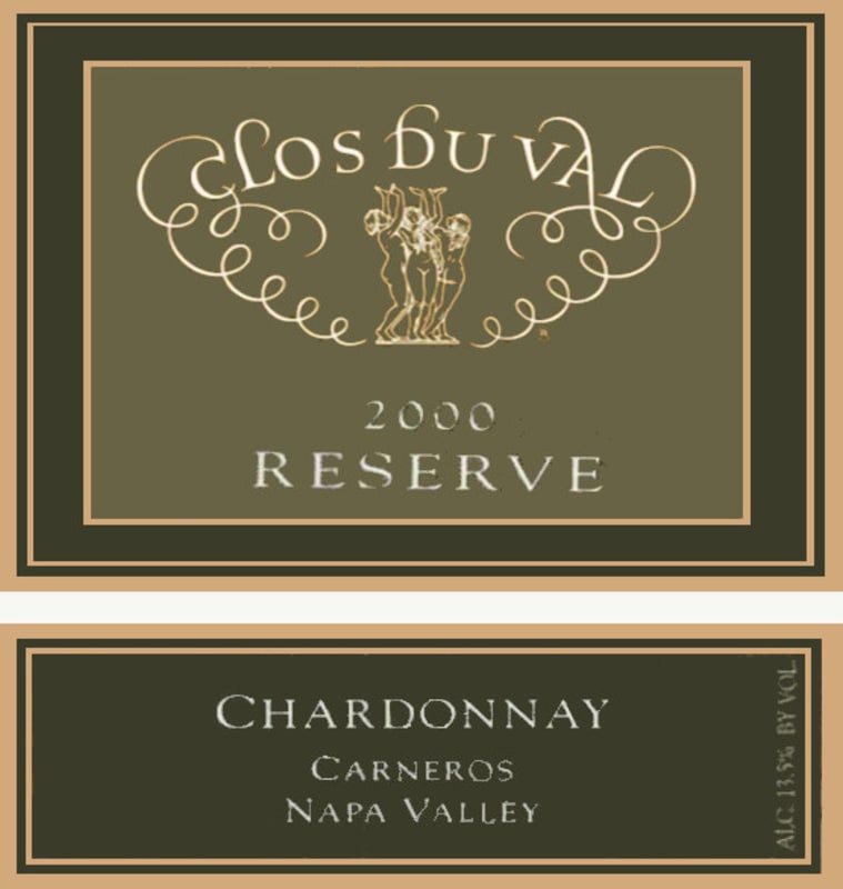 Clos du Val Reserve Chardonnay 2000 Front Label