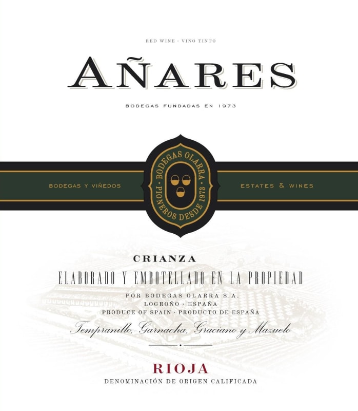 Bodegas Olarra Anares Crianza 2016 Front Label