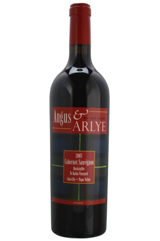 MX Wines Angus & Aryle Beckstoffer To Kalon Vineyard Cabernet Sauvignon 2007 Front Bottle Shot