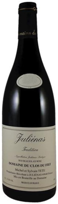 Michel Tete Domaine du Clos du Fief Julienas Cuvee Tradition 2016 Front Bottle Shot