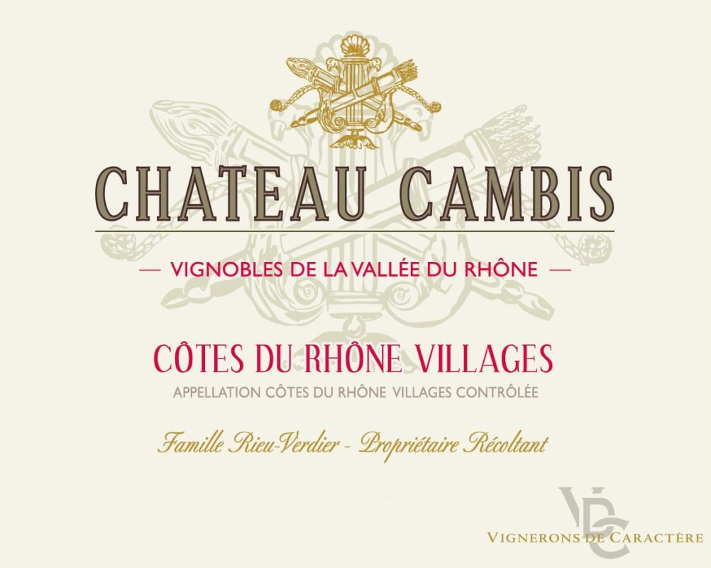 Chateau Cambis Cotes du Rhone Villages 2013 Front Label