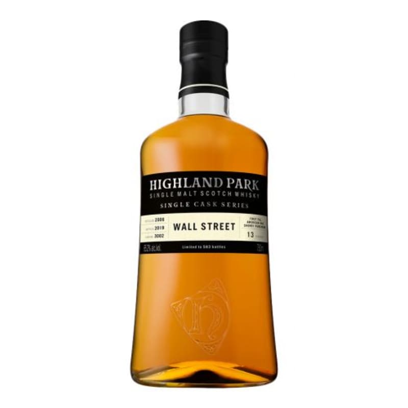 Highland Park 13 Year Wall Street Scotch Whisky Front Bottle Shot