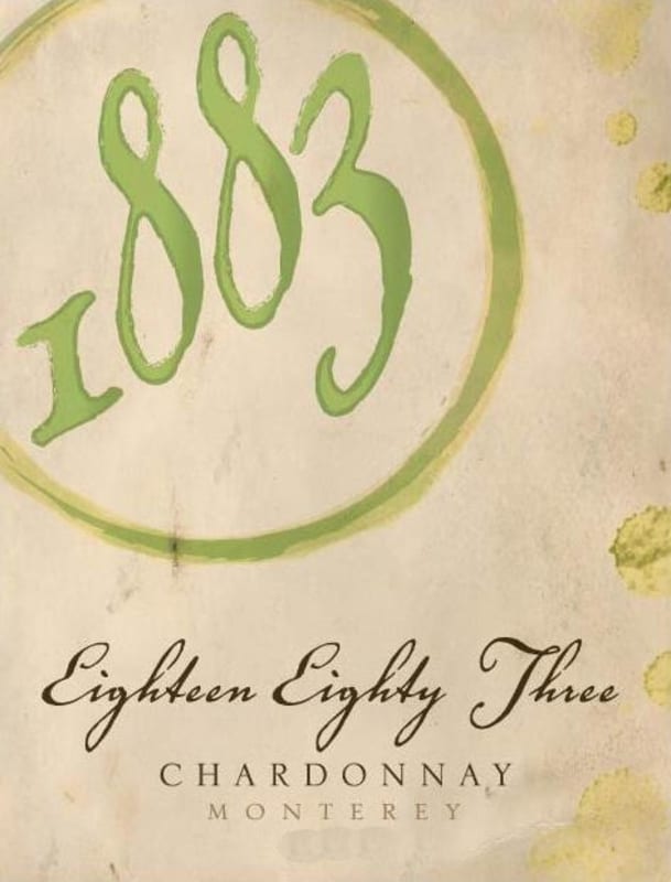 Wente Eighteen Eighty Three Chardonnay 2016 Front Label