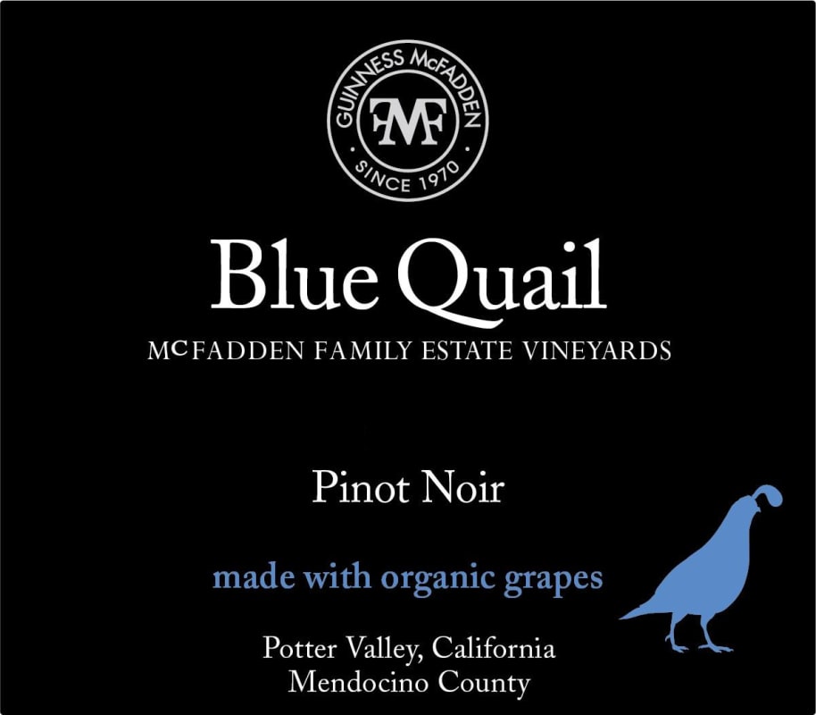 Blue Quail Pinot Noir 2019 Front Label