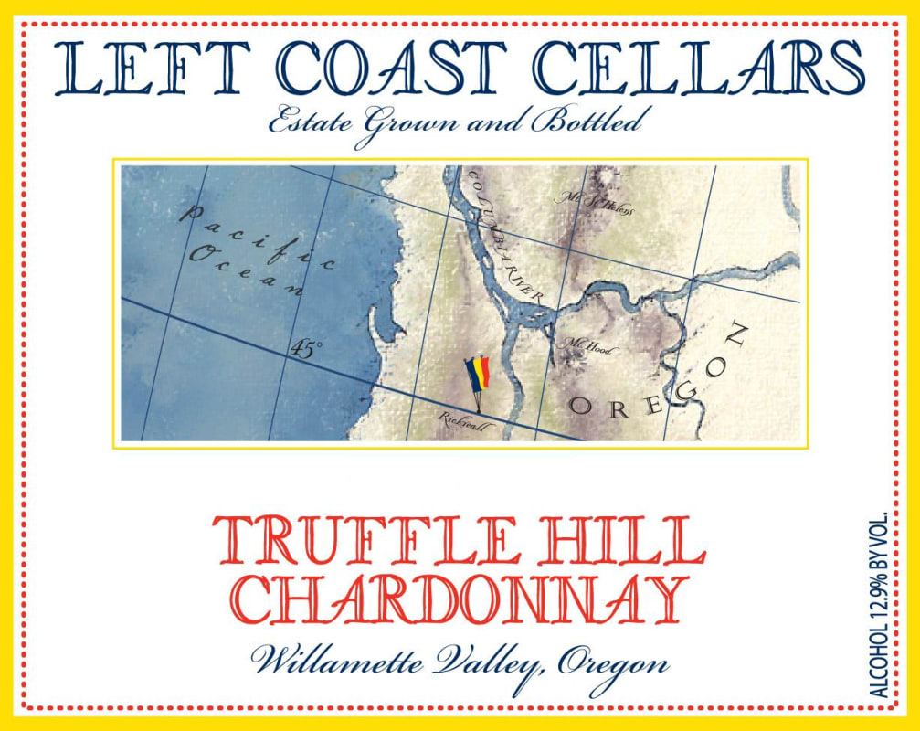 Left Coast Cellars Truffle Hill Chardonnay 2012 Front Label