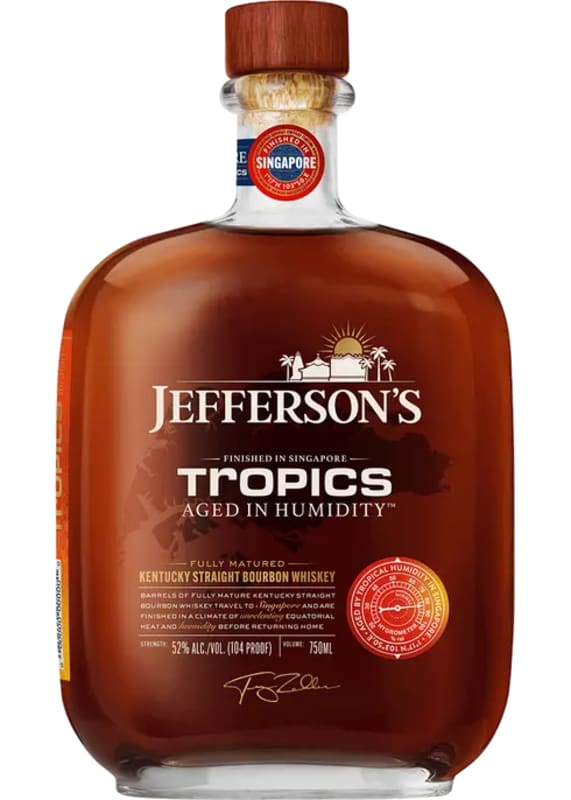 Jefferson's Tropics Kentucky Straight Bourbon Front Bottle Shot