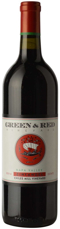 Green & Red Chiles Mill Vineyards Zinfandel 2014 Front Bottle Shot