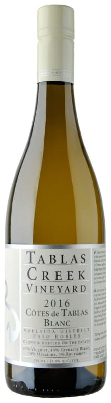 Tablas Creek Cotes de Tablas Blanc 2016 Front Bottle Shot