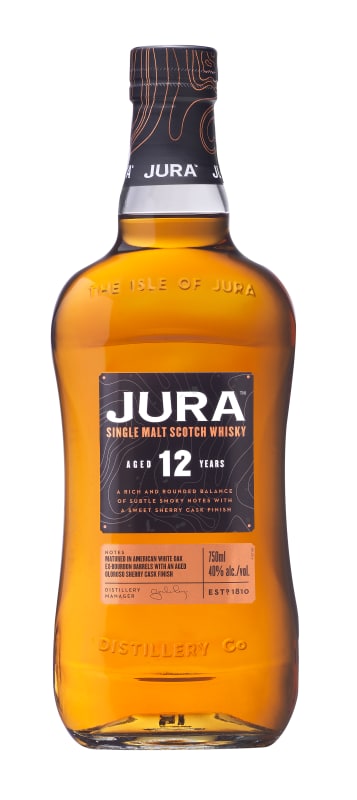 Jura 12 Year Single Malt Scotch Whisky Front Bottle Shot