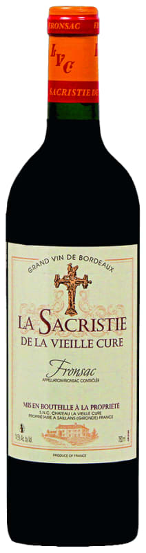 Chateau La Vieille Cure La Sacristie 2016 Front Bottle Shot
