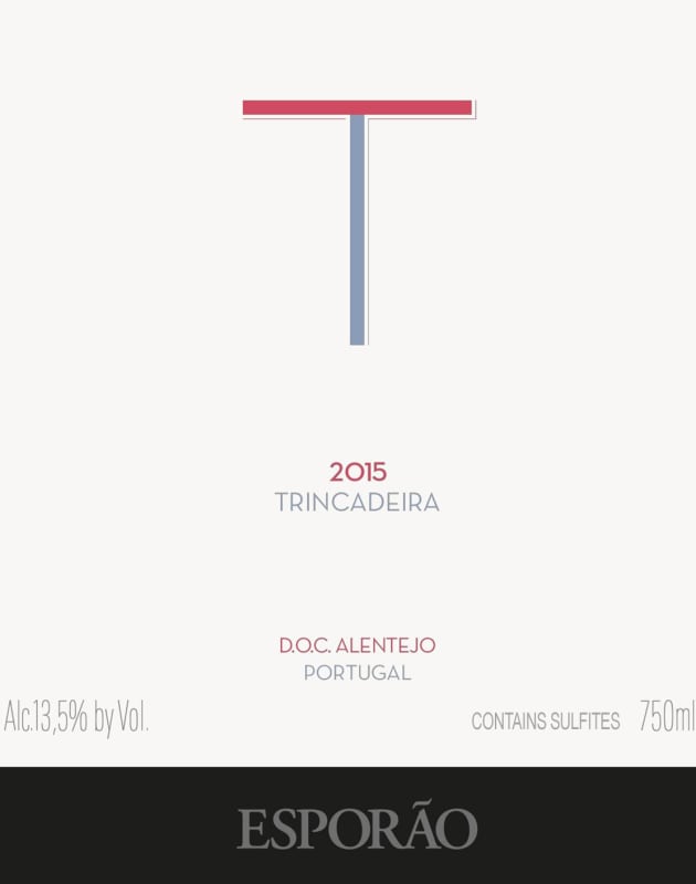 Herdade Do Esporao Trincadeira 2015 Front Label