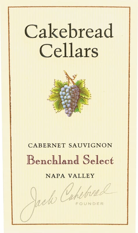 Cakebread Benchland Select Cabernet Sauvignon 1997 Front Label