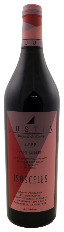 Justin Isosceles 1999 Front Bottle Shot