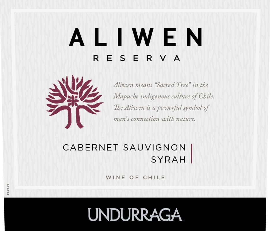 Undurraga Aliwen Reserva Cabernet Sauvignon Shiraz 2014 Front Label