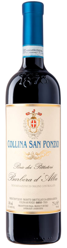 Collina San Ponzio Bric dei Pittatori Barbera d'Alba 2022 Front Bottle Shot