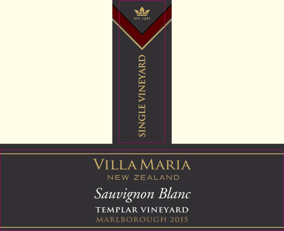 Villa Maria Single Vineyard Templar Sauvignon Blanc 2015 Front Label