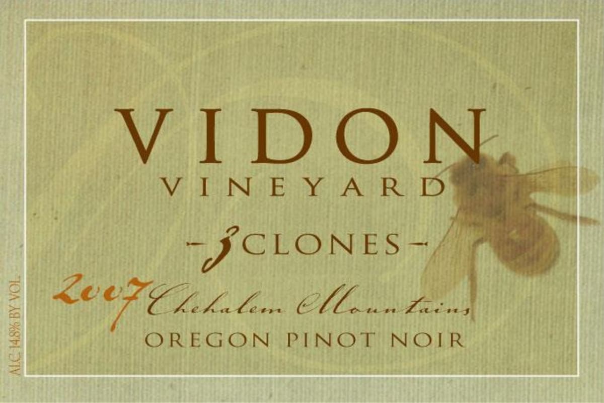 Vidon Vineyard 3 Clones Pinot Noir 2007 Front Label