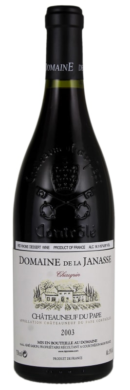 Domaine de la Janasse Chateauneuf-du-Pape Cuvee Chaupin 2003 Front Bottle Shot