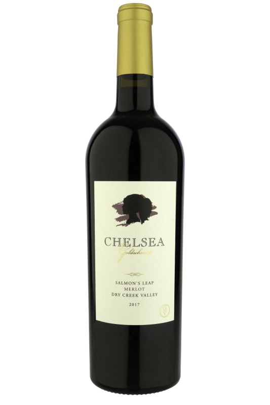 Goldschmidt Vineyard Chelsea Dry Creek Valley Merlot 2017 Front Bottle Shot