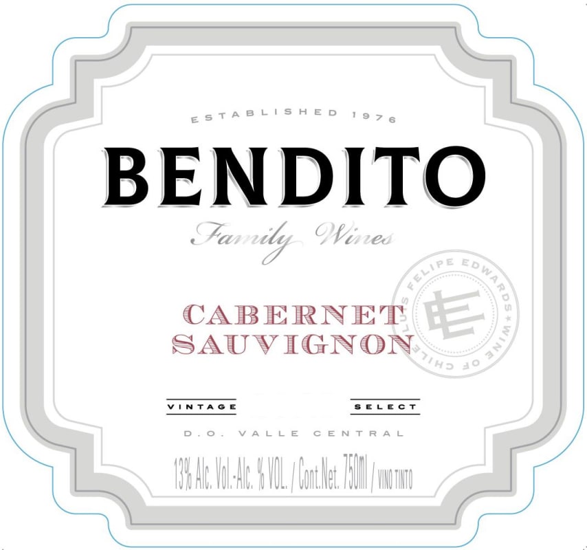 Luis Felipe Edwards Bendito Cabernet Sauvignon 2019 Front Label