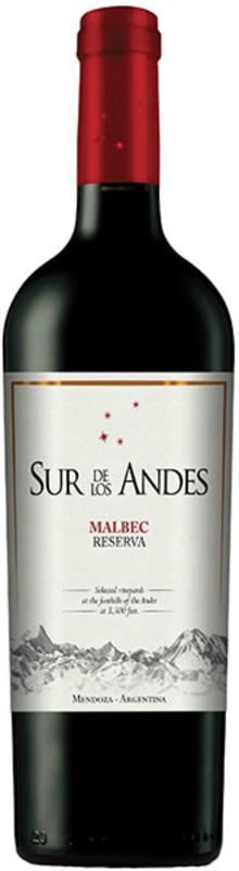 Sur de los Andes Reserva Malbec 2019 Front Bottle Shot