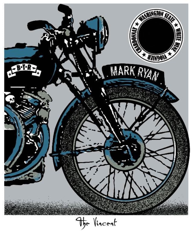 Mark Ryan Board Track Racer The Vincent Chardonnay 2014 Front Label