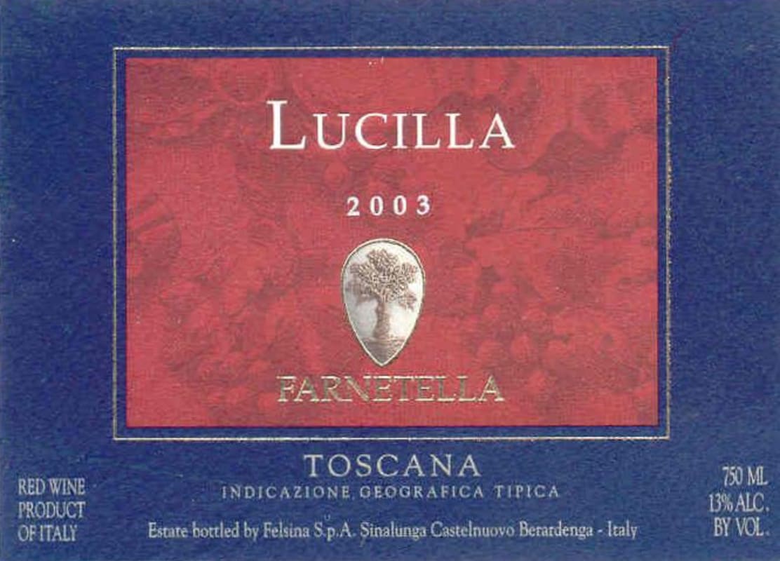 Farnetella Lucilla 2003 Front Label