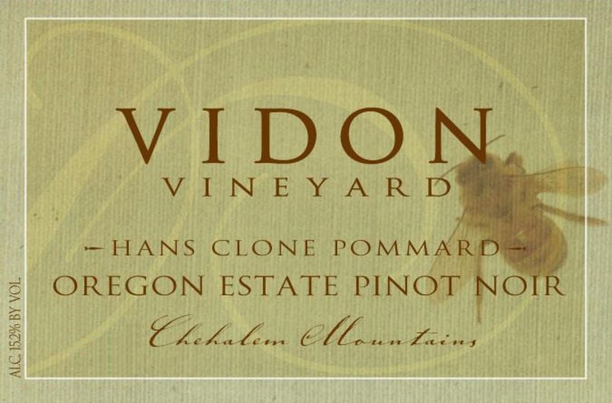 Vidon Vineyard Hans Clone Pommard Pinot Noir 2010 Front Label