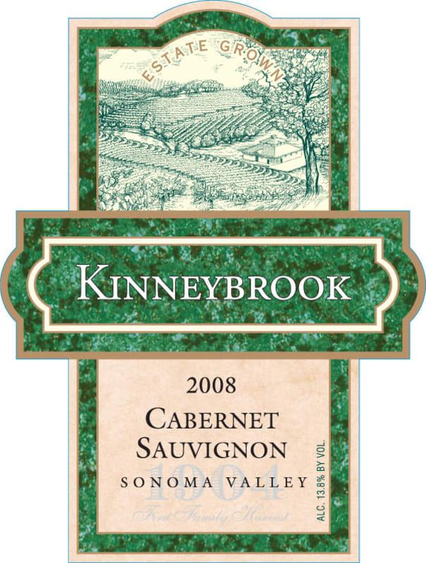 Kunde Kinneybrook Cabernet Sauvignon 2008 Front Label