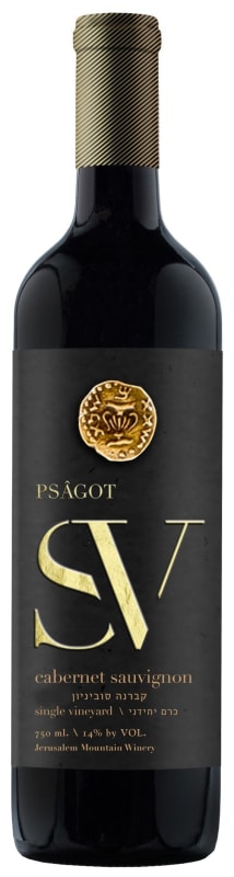 Psagot Single Vineyard Cabernet Sauvignon (OU Kosher) 2014 Front Bottle Shot