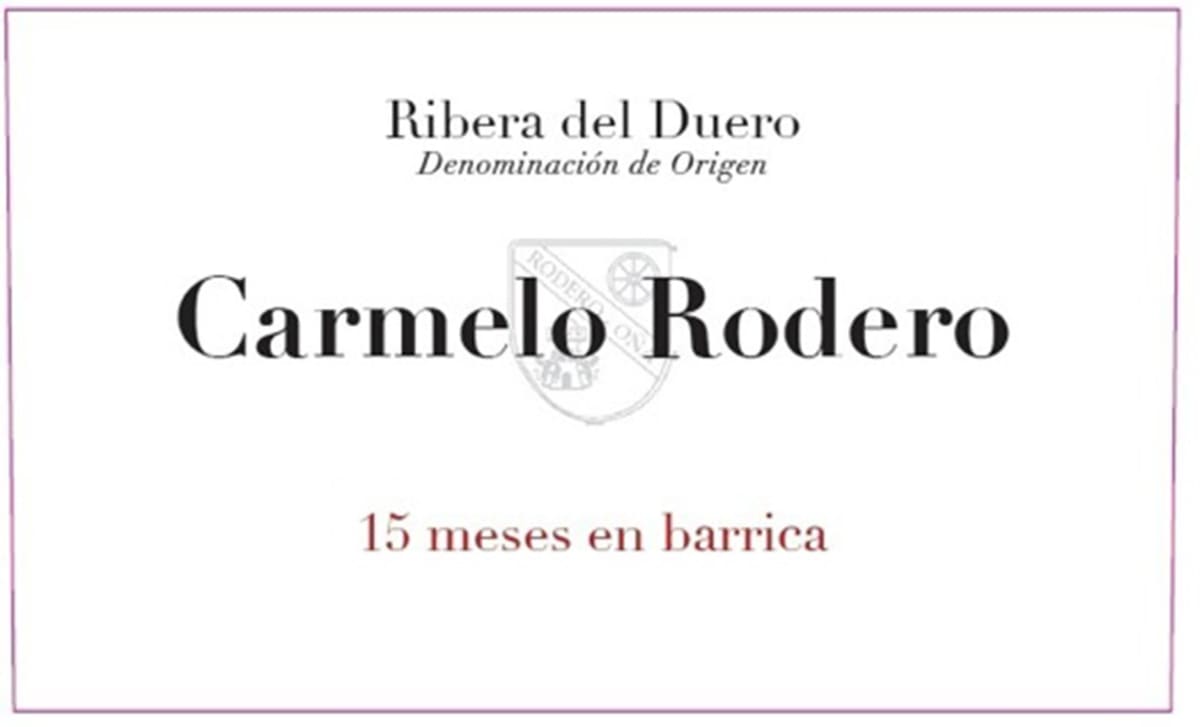 Carmelo Rodero Ribera del Duero Reserva 2014 Front Label