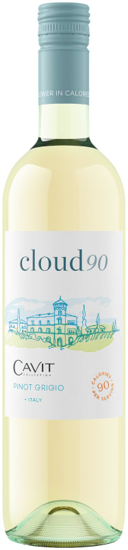 Cavit Cloud 90 Pinot Grigio 2025 Front Bottle Shot