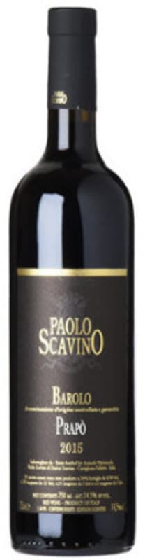 Paolo Scavino Barolo Prapo 2015 Front Bottle Shot