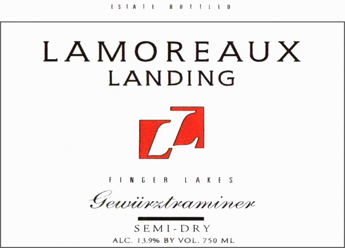 Lamoreaux Landing Semi-Dry Gewurztraminer 2016 Front Label