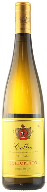 Schiopetto Friulano 2014 Front Bottle Shot