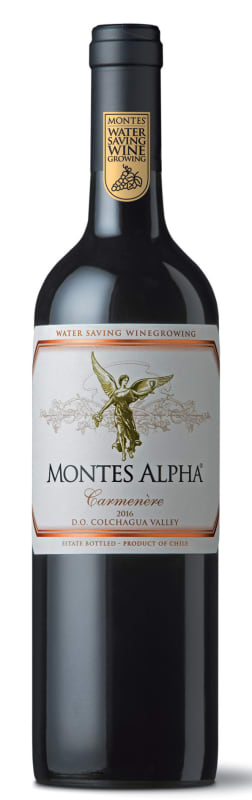 Montes Alpha Series Carmenere 2016 Front Bottle Shot