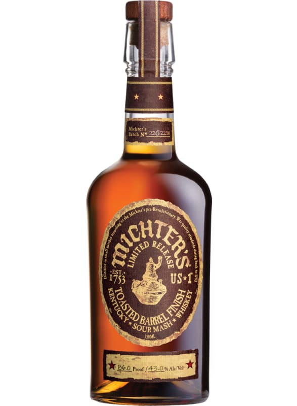 Michter's US1 Toasted Barrel Finish Sour Mash Whiskey Front Bottle Shot