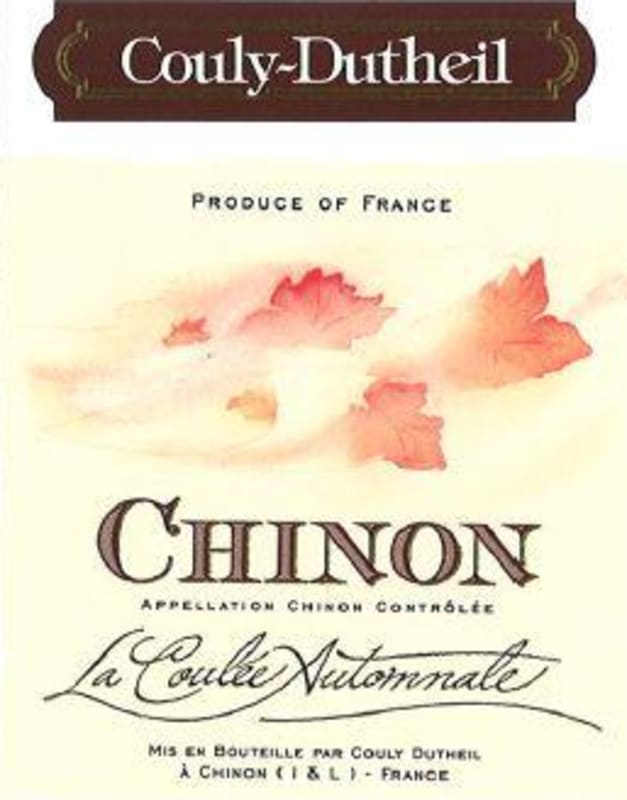 Couly-Dutheil Chinon La Coulee Automnale 2015 Front Label
