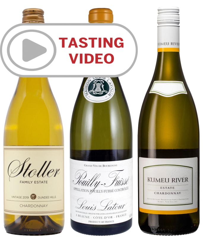 Global Chardonnay Trio with Tasting Video Gift Product Image