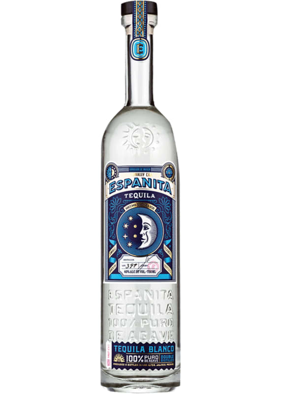 Espanita Blanco Tequila Front Bottle Shot