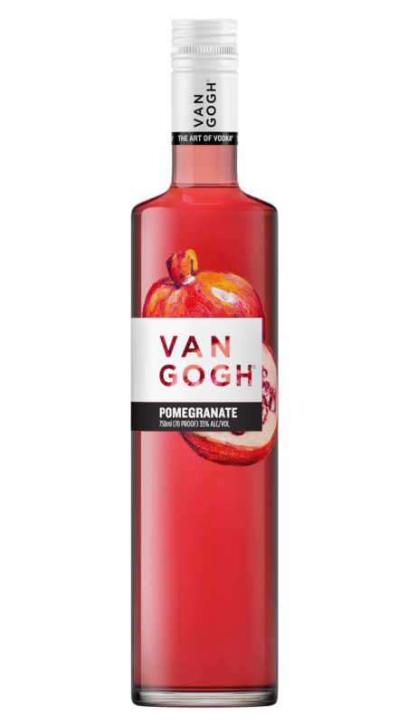Van Gogh Pomegranate Vodka Front Bottle Shot