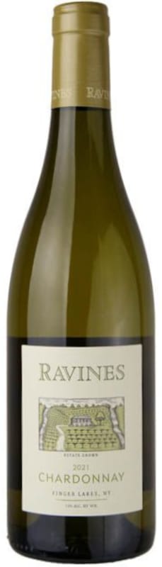 Ravines Chardonnay 2021 Front Bottle Shot