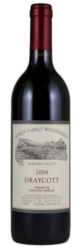 Burge Family Draycott Shiraz 2004 Front Bottle Shot